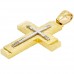 Χρυσός ανδρικός σταυρός Κ14 με αλυσίδα
